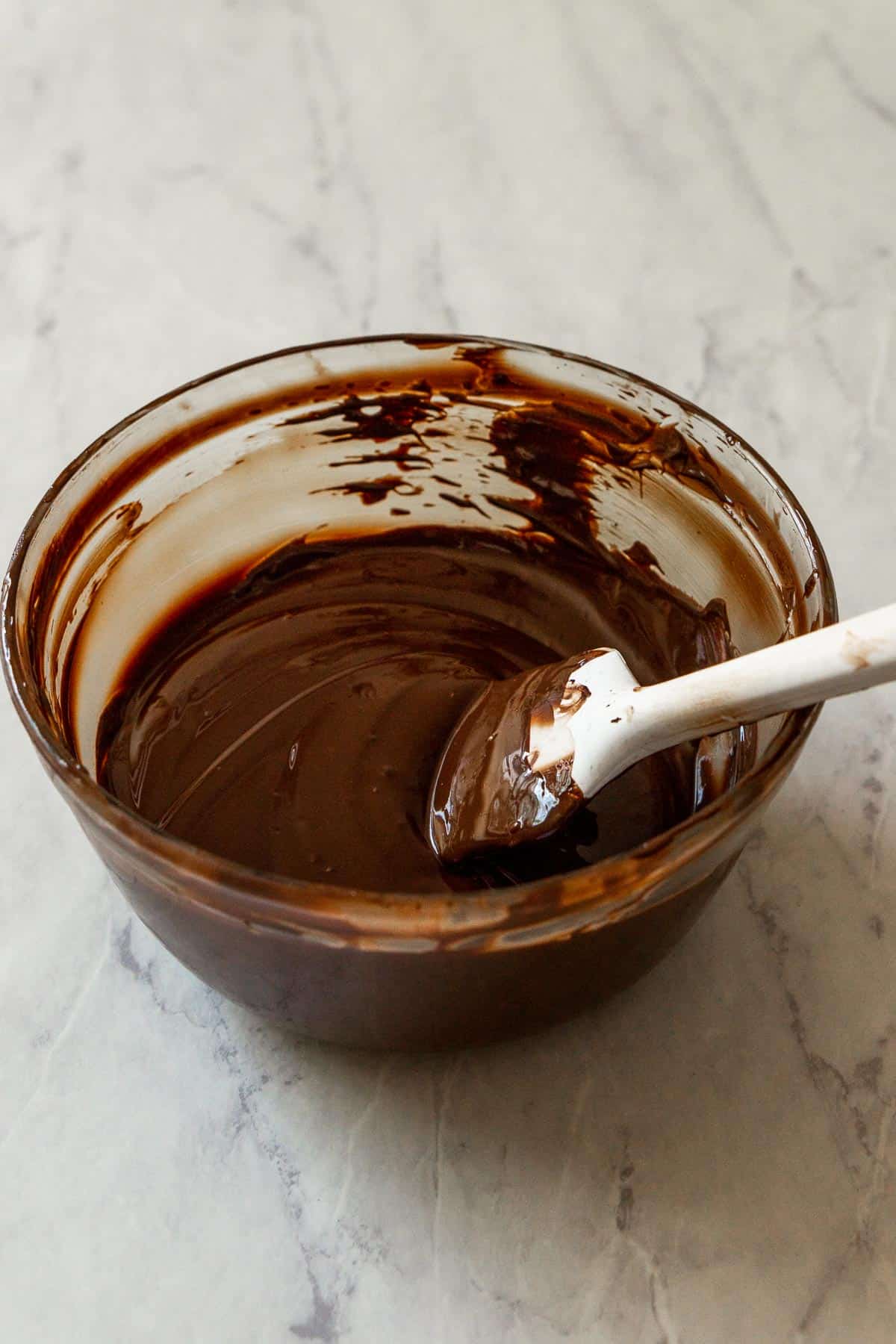 process image of melted chocolate
